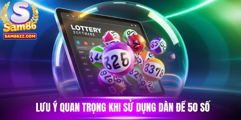 Lưu ý quan trọng khi sử dụng dàn đề 50 số