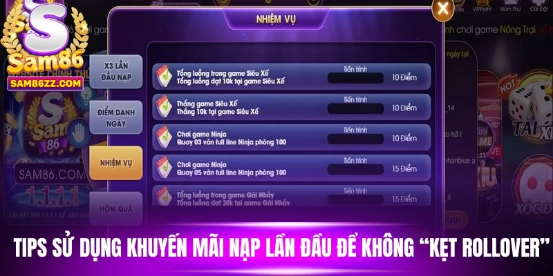 Tips sử dụng khuyến mãi nạp lần đầu để không “kẹt rollover”